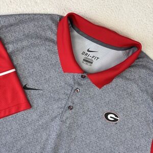GEORGIA BULLDOGS x NIKE Mens Polo Shirt 3XL Dri-FIT Performance UGA Short Sleeve